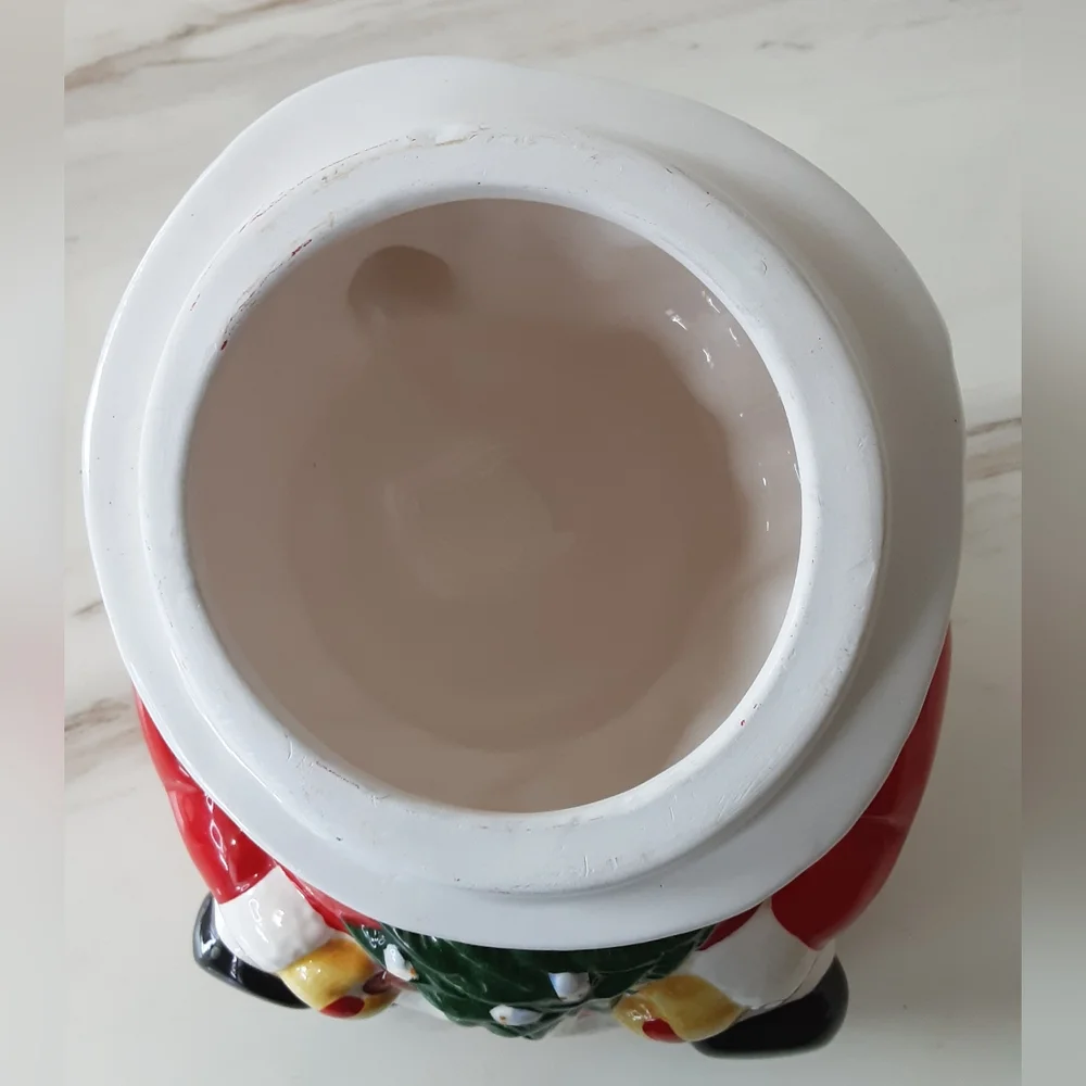 Gibson Sitting Santa Claus Ceramic Granny Core Cookie Jar 11